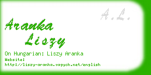 aranka liszy business card
